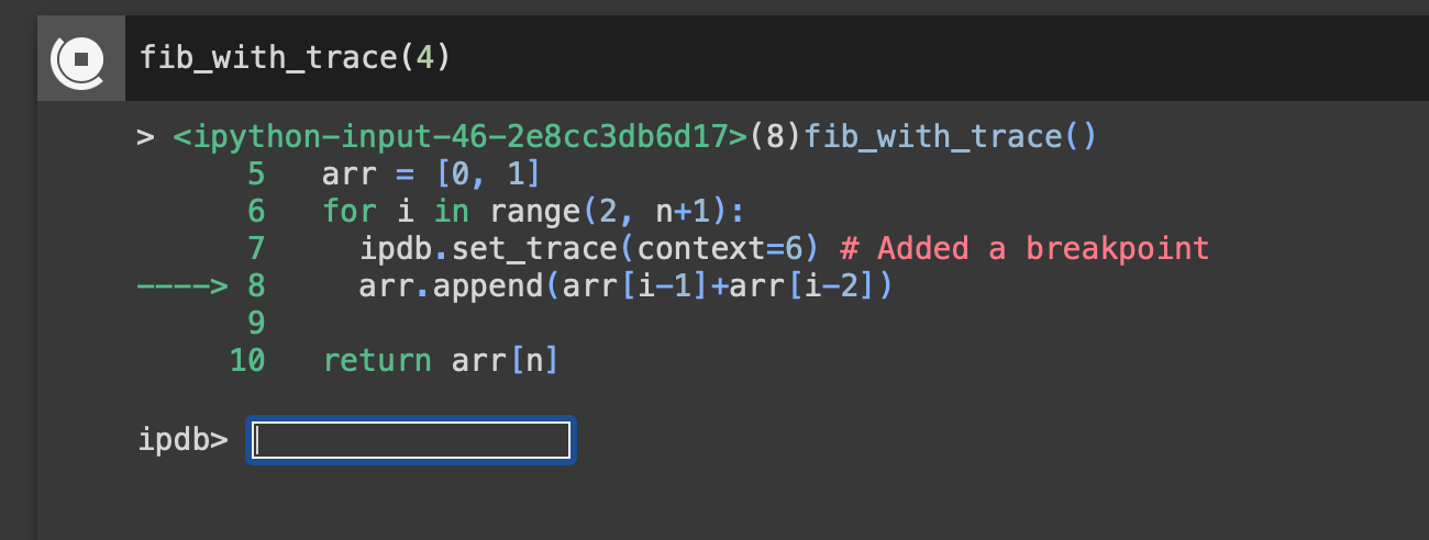 Debugging in Google Colab notebook